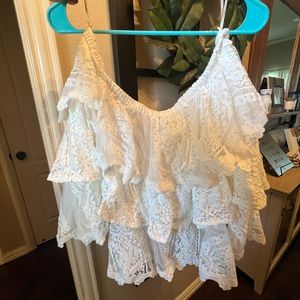Vici Lace Off Shoulder Top